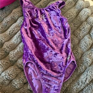 Purple Velvet Kids One Piece
